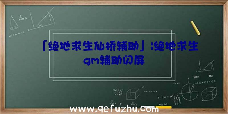 「绝地求生仙桥辅助」|绝地求生gm辅助闪屏